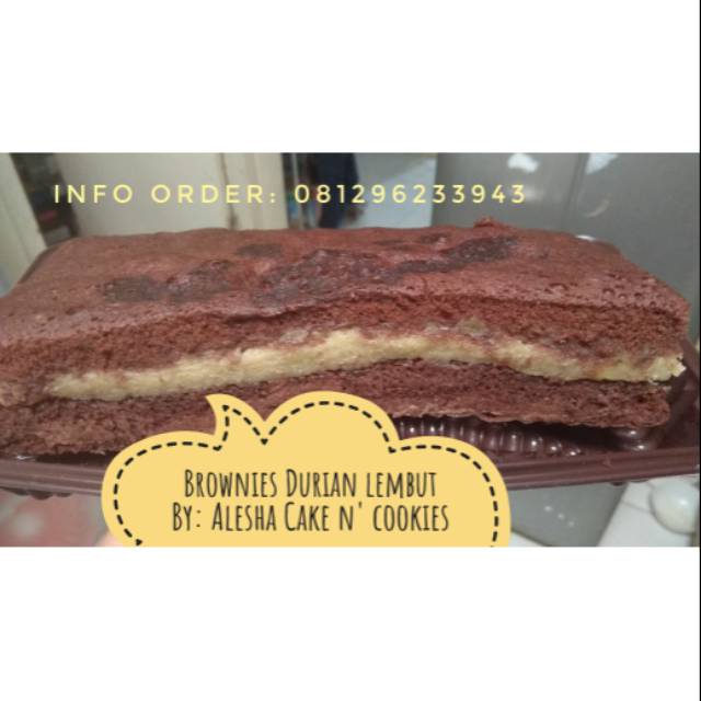 

Brownies durian kukus lembut