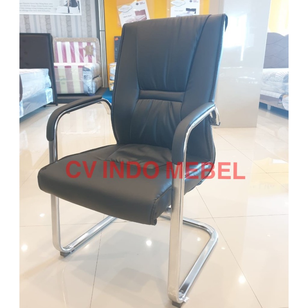 Kursi hadap kantor hitam kursi meeting import ready makassar murah