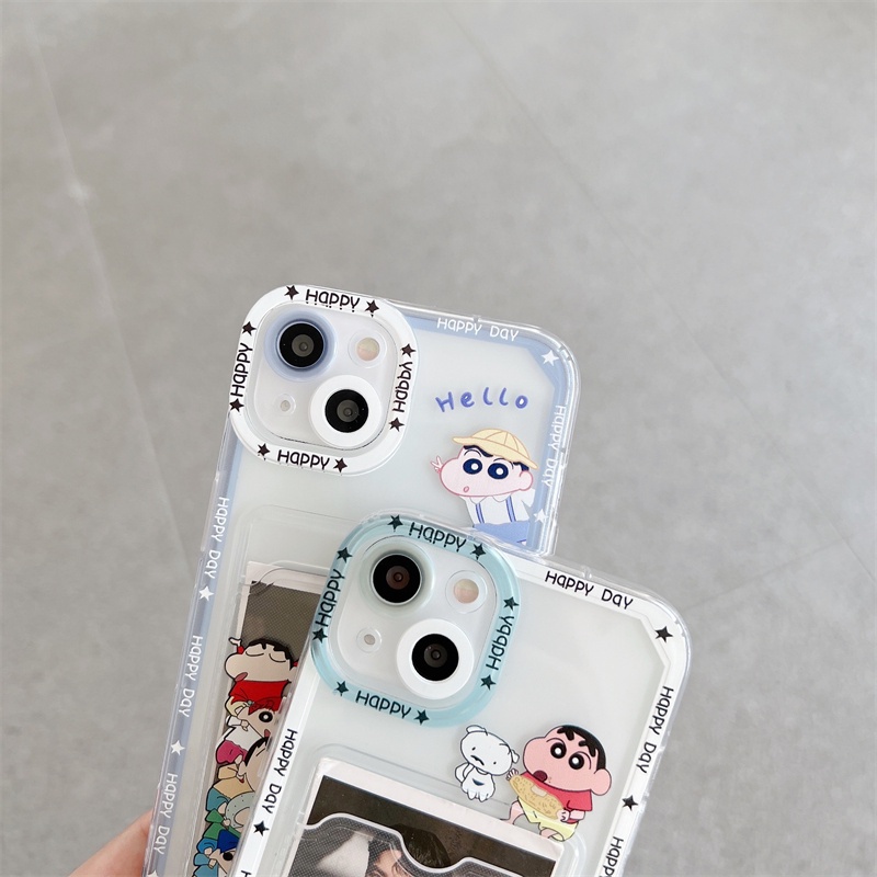 Soft Case Silikon Motif Crayon Shin-chan Untuk Iphone 13 12 11 Pro X XS Max XR 7 8 Plus SE