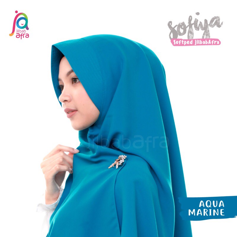 Jilbab Afra Arfa - Sofiya Khimar Kerudung Jilbab Hijab Instant Soft Pet Pad Ped berbahan Wollycrepe
