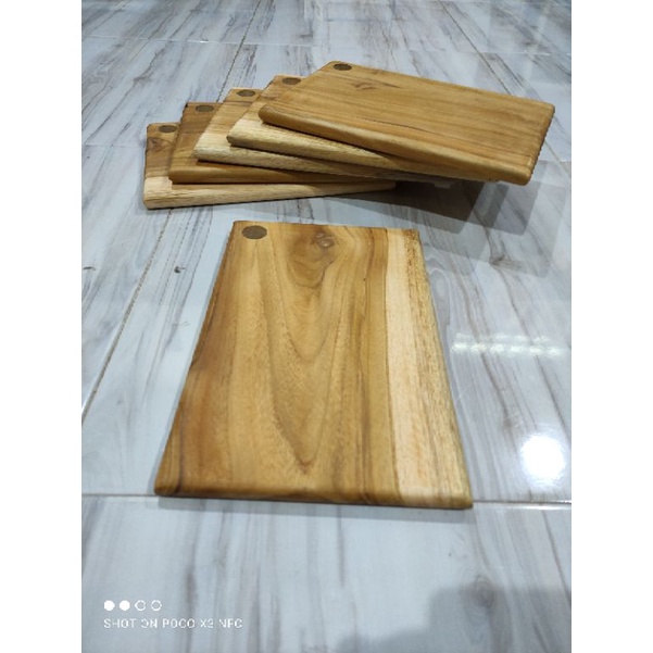 Serving Board / Talenan Kayu Mahoni Jati 30x20 pingul / Wooden Cutting Board KAYU UTUH