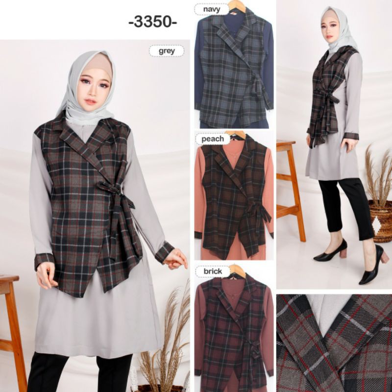 ARKA - GROSIR SERI Kode 3350 (4 warna) Aura Tunik