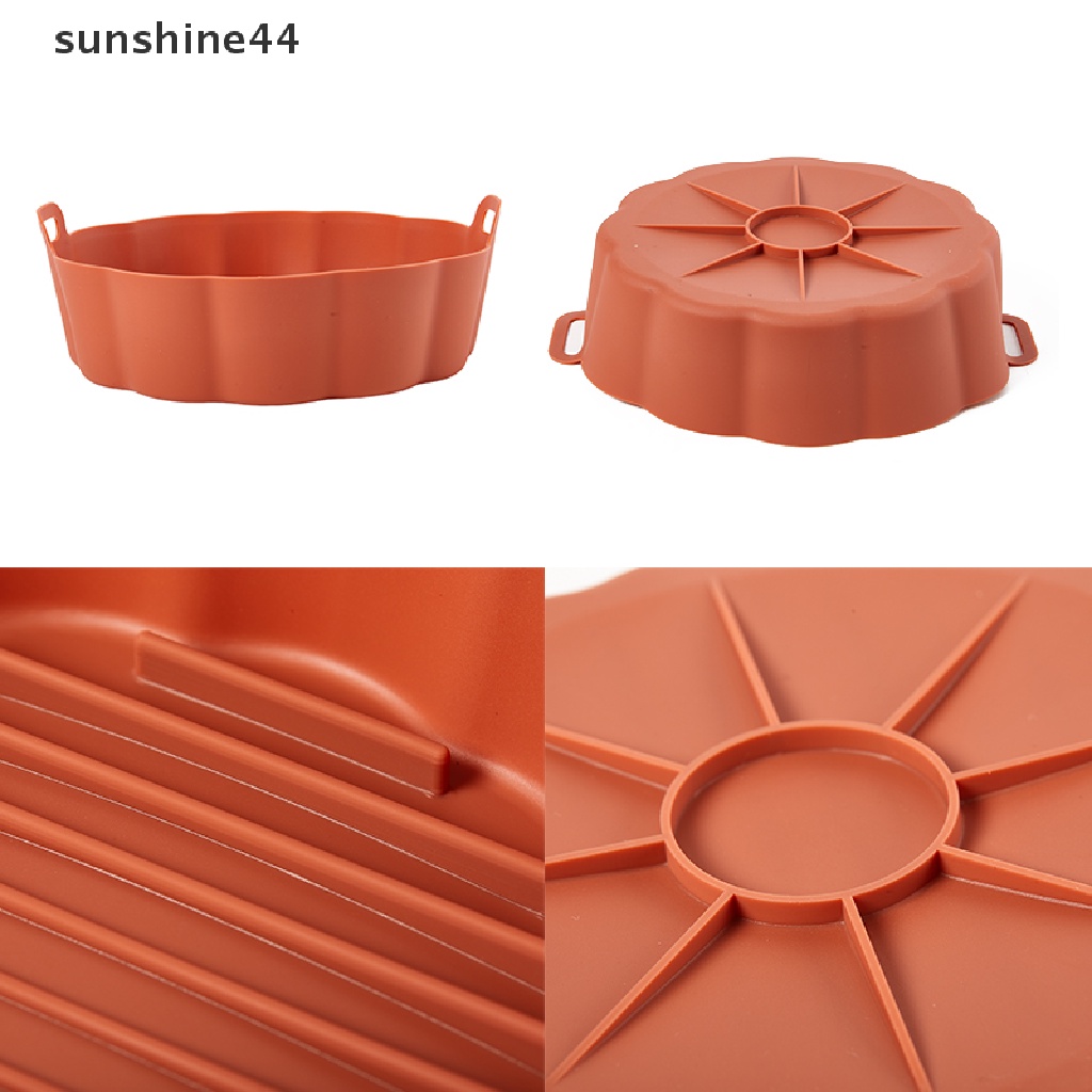 Sunshine 1PC Panci Air Fryer 6.5 &quot;Bahan Silikon Anti Lengket Dapat Dipakai Ulang