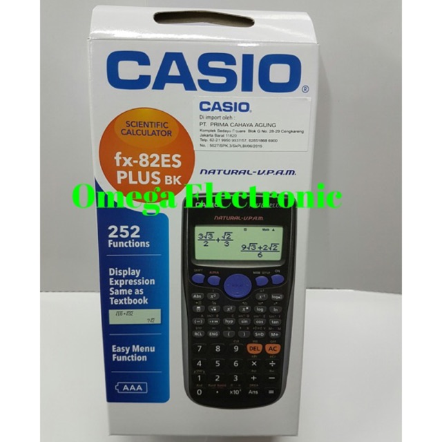 

diskon" Casio Calculator Scientific FX 82 ES PLUS - Kalkulator kuliah sekolah FX-82ES PLUS