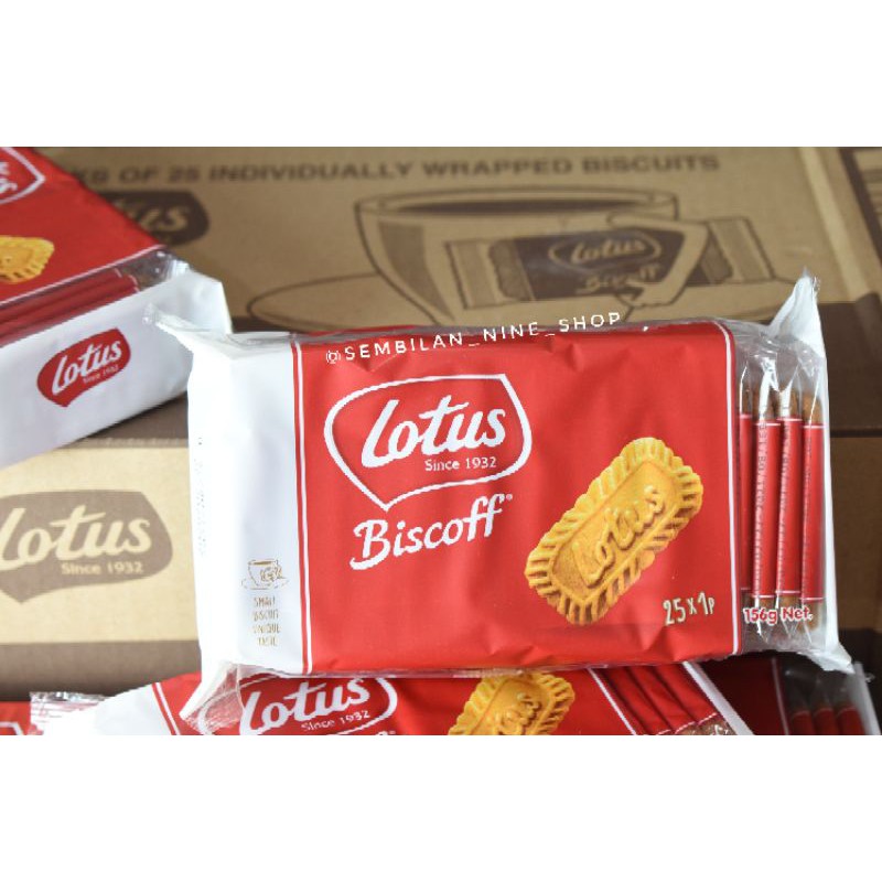 

LOTUS Biscoff Caramelised Biscuits 156 Gram 25 Pcs Individually Wrapped Biskuit Karamel Speculoos