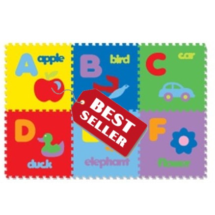 Matras Puzzle Evamat / Karpet / Alat Lantai - Huruf Abjad Gambar Murah