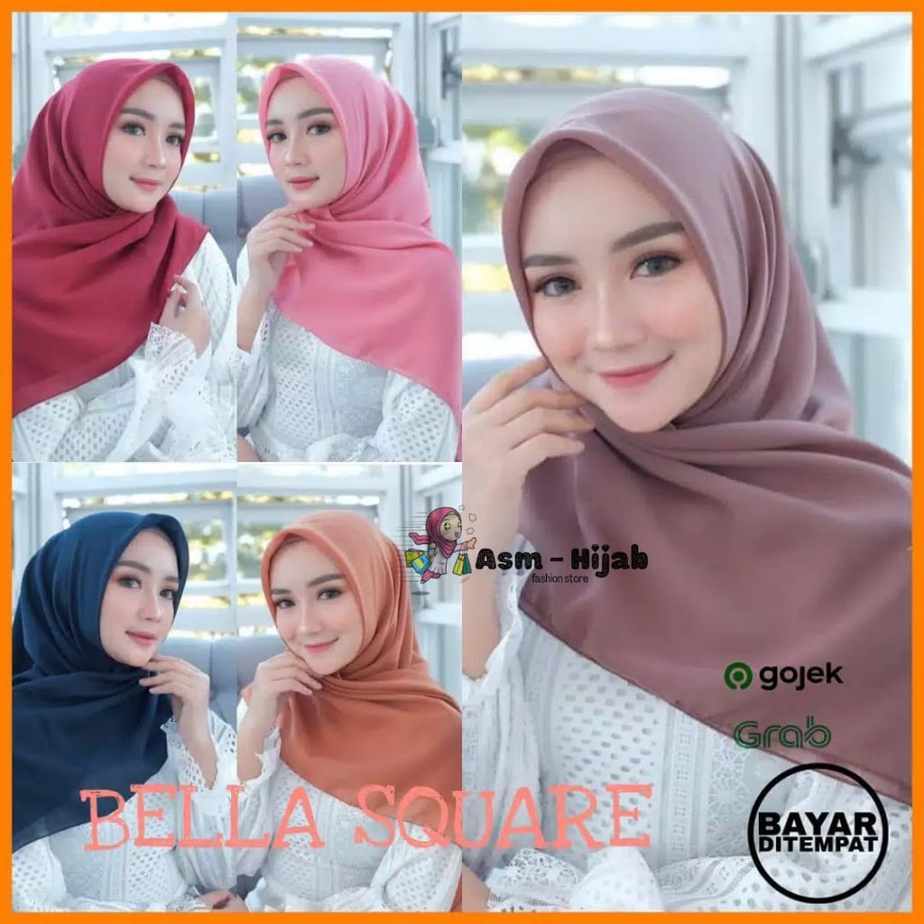 JILBAB KERUDUNG BELLA SQUARE SEGI EMPAT BISA [COD] [GRAB] [GOSEND] TERLARIS / BEST