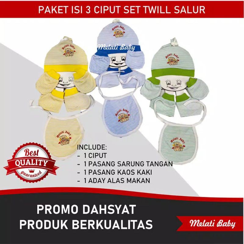 Paket 3 Ciput Bayi Lucu/Ciput Bayi Laki Laki - Perempuan