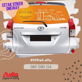 Jual Cetak Sticker One Way Vision Stiker Kaca Mobil Pintu Kantor