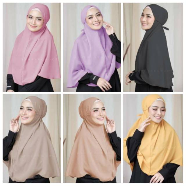 [COD] HIJAB BERGO MARYAM JUMBO - Daily khimar non pet syari 80x100cm diamond