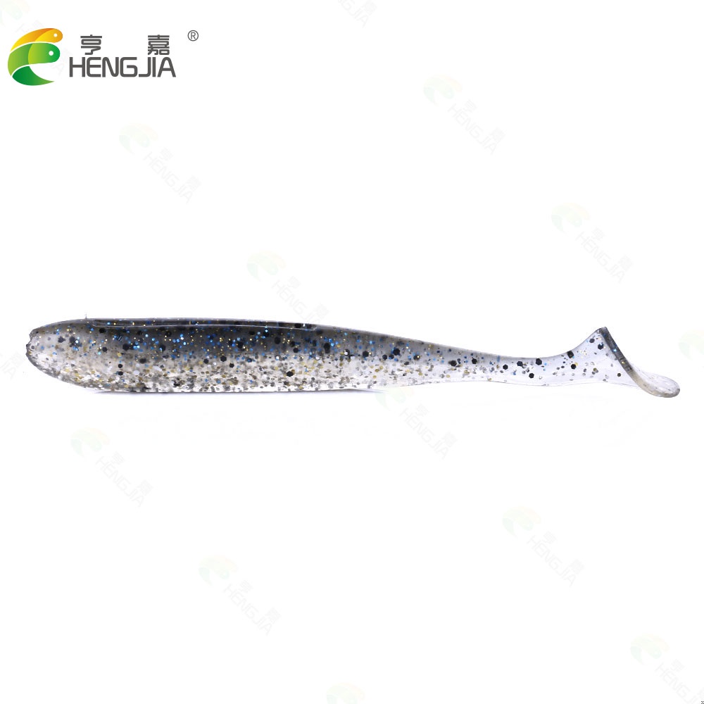 Hengjia 6pcs / Kantong Umpan Pancing Softlure Tiruan Bentuk Ikan 100mm 5.4g Bahan Silikon