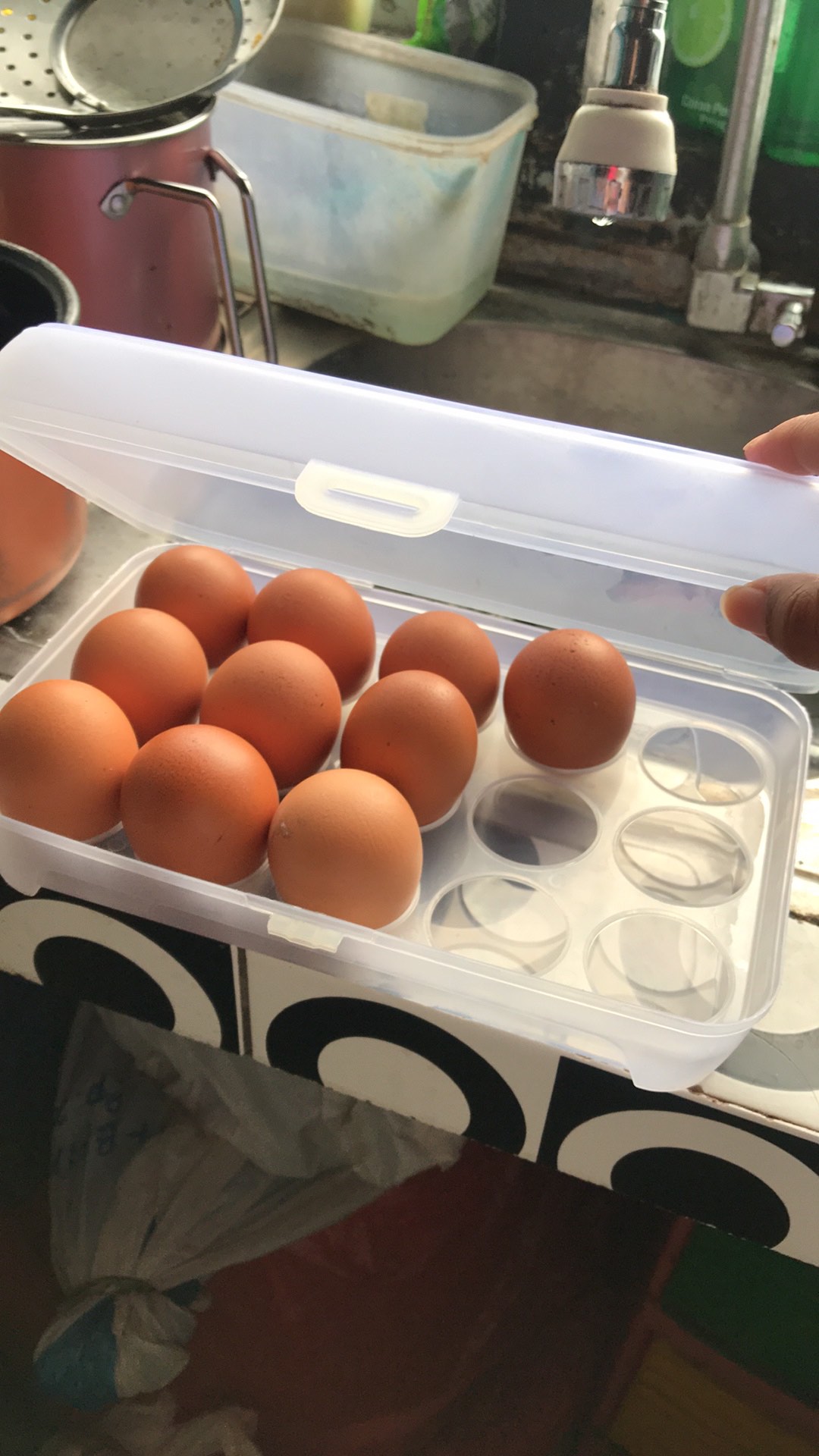 Kotak Telur  / Egg Box Isi 15 Sekat Organizer Bags Eggs Storage Kulkas Jumbo Dapur Masakan Bumbu New