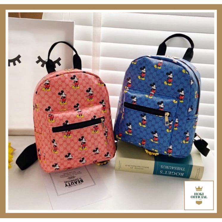 [COD] Tas Ransel Mini MICKEY MOUSE Tas Kecil Wanita Ada Slot Tablet Korean Style Bagpack Murah HokiOfficial