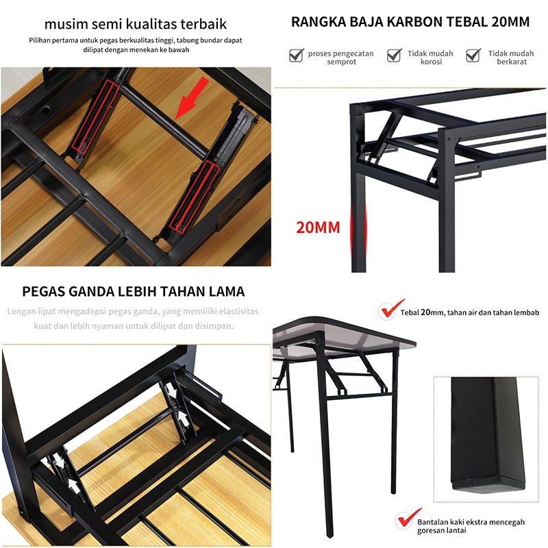 Weyon Sakura Meja lipat/Meja portabel/Meja kantor Meja/Meja kerja/Meja lipat multifungsi/Meja Makan/berkemah di luar ruangan(A155)