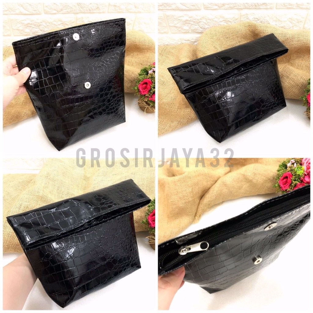 (GROSIRJAYA32) Dompet Pesta Wanita Croco Loisa Clutch murah clutch magnet murah