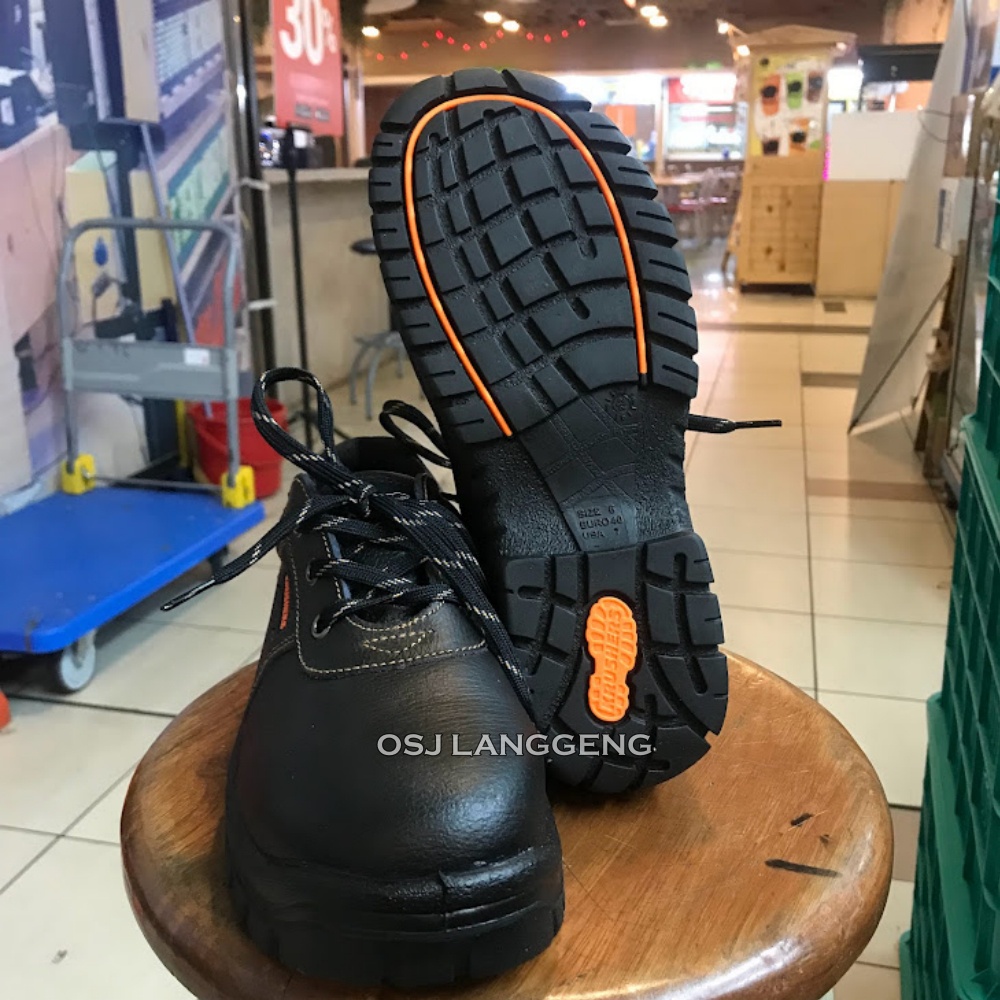 Sepatu Safety Krushers Utah Hitam / Safety Shoes Krushers Utah Black Ori