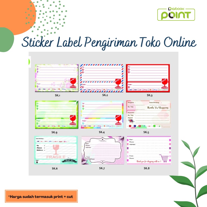 

Stiker Label Pengiriman Toko Online - Bahan Stiker HVS-Uk 10 cm x 6 cm