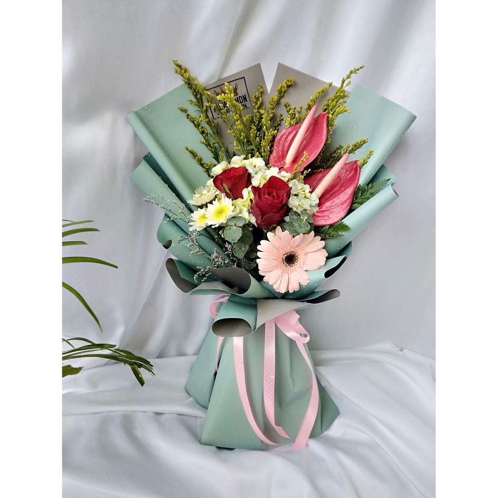 flower medan buket bunga asli mawar segar flower wisuda toko bunga medan