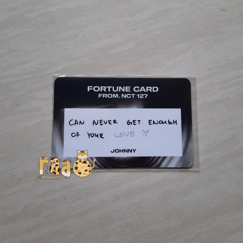 Fortune stratch card JOHNNY NCT127