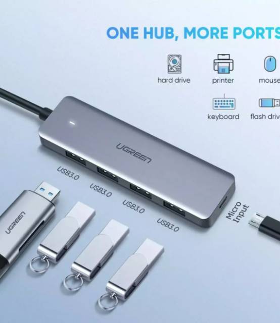 Ugreen 4 Port USB C to USB 3.0 Hub - Original