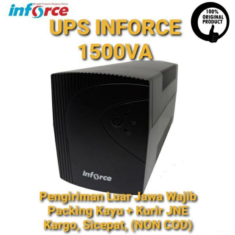 UPS INFORCE 1500VA DILENGKAPI AVR + STABILIZER, UPS 1500VA INFORCE, INFORCE UPS IF 1500NA - UPS 1500 VA GARANSI 1 TAHUN