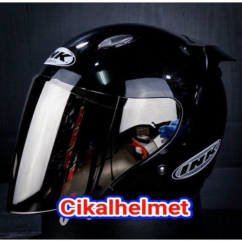 INK CENTRO SOLID BLACK GLOSY PAKET GANTENG VISOR IRIDIUM + SPOILER