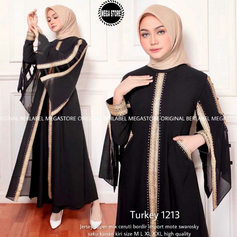 ABAYA TURKI MUSLIMAH MODERN WANITA MURAH