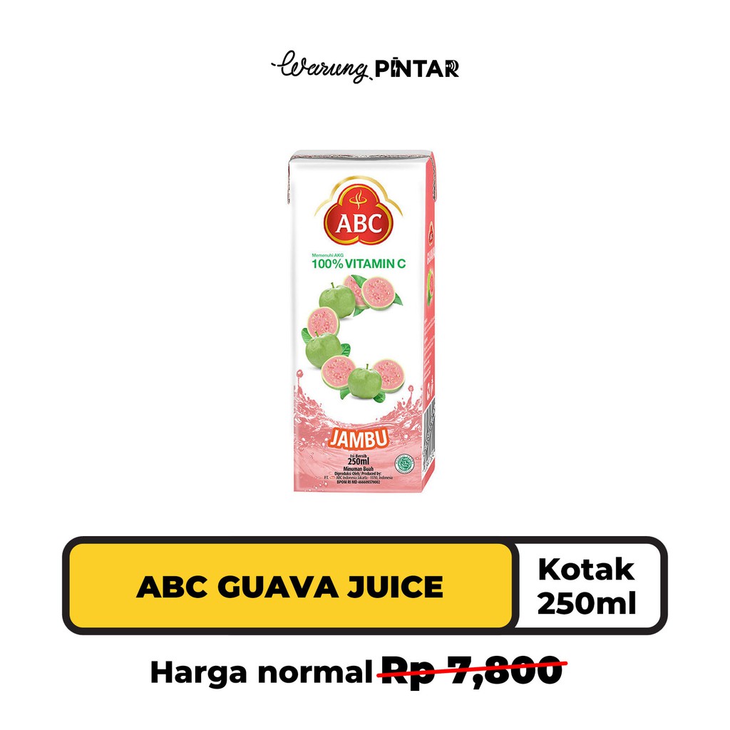 Jus ABC Guava/Jambu Biji 250ml (1 Kotak)