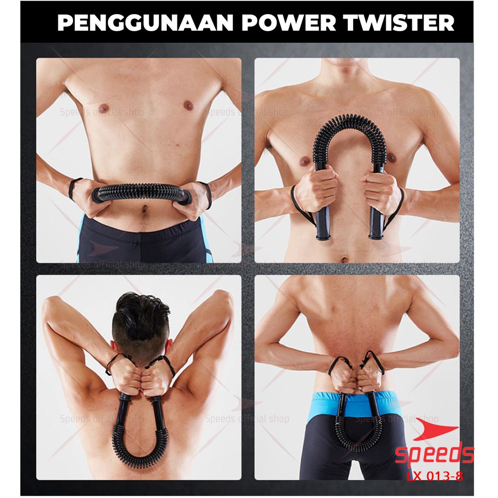 SPEEDS Power Twister 30 Kg Bar Exerciser Power Bender Workout Alat Fitness Olahraga Rumah 013-8-2