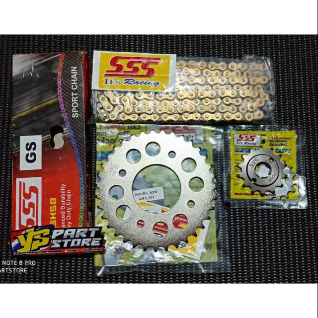 Gear set sss 415 rantai sss Yamaha honda