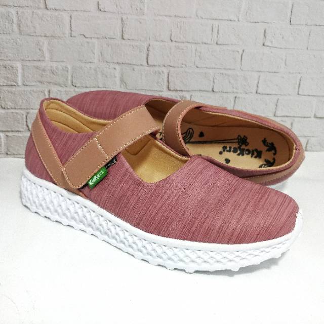 Kickers Sepatu Wedges Casual Wanita Model Terbaru Kekinian Elegan Harga Murah