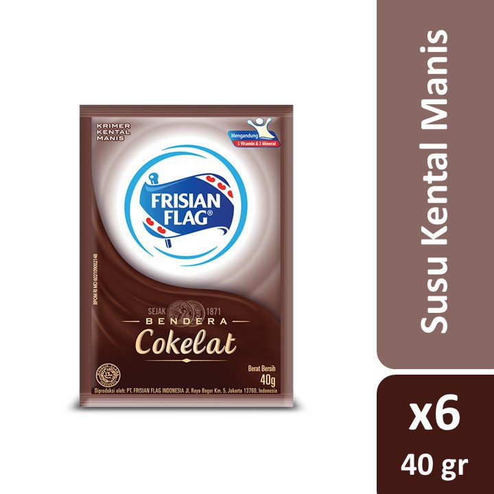 

[SALE] FRISIAN FLAG Susu Bendera Kental Manis Cokelat 40gr x 6 sachet