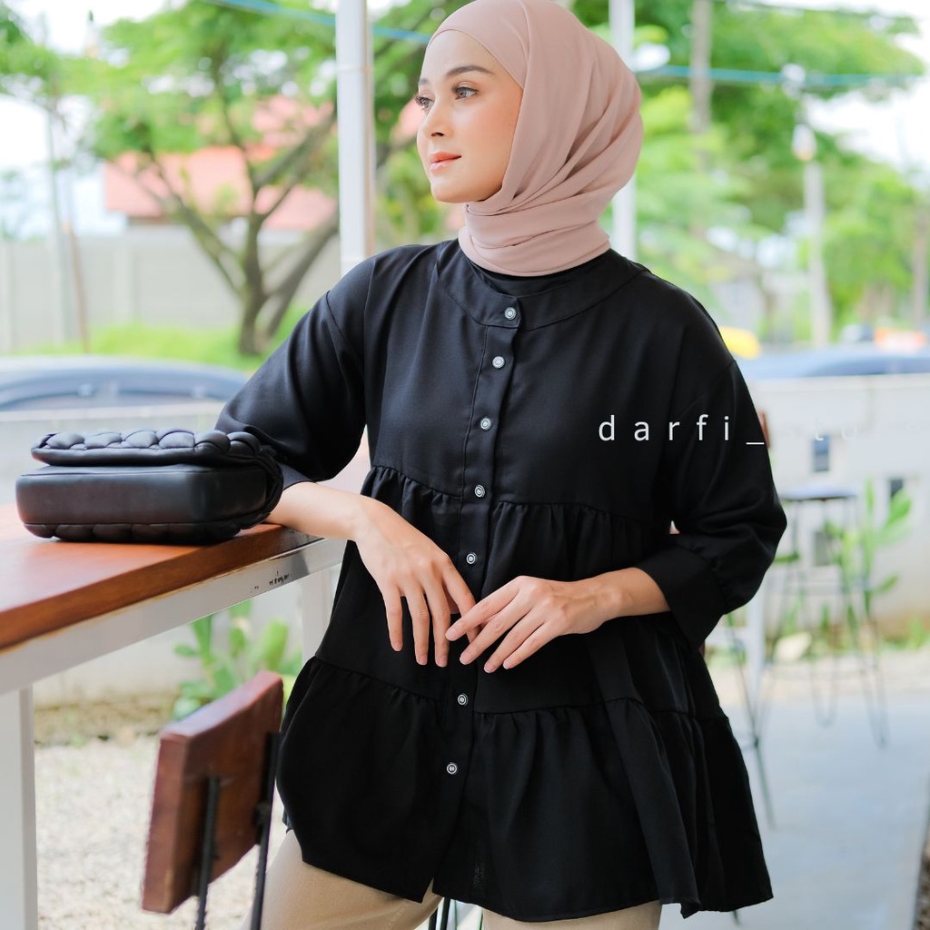 Zesha Blouse - Size S M L XL XXL 3XL 5L - Blouse Korea Jumbo - Atasan Wanita Jumbo - Atasan Korea Big Size