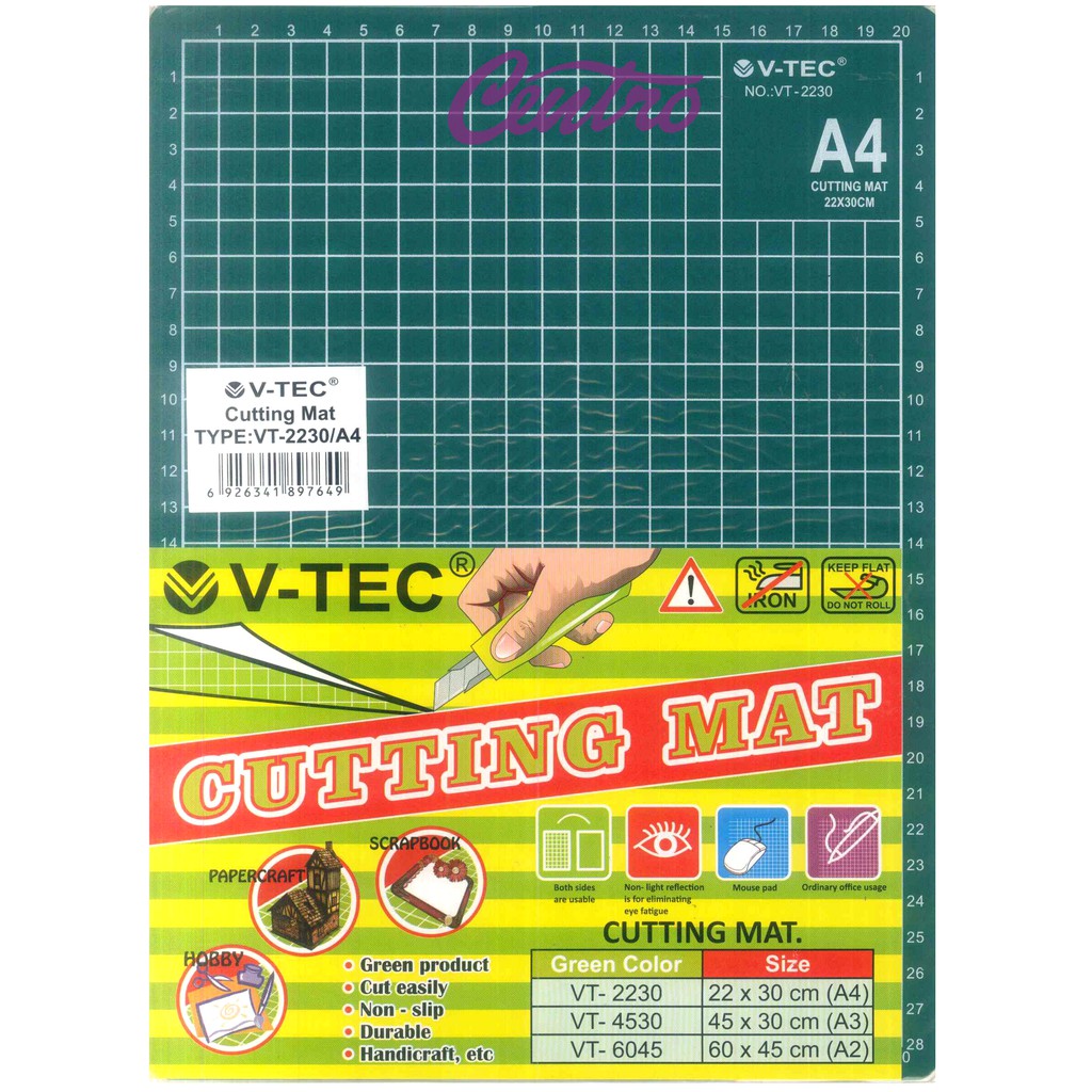 

V-Tec Vtec Cutting Mat Matt A4 VT-2230 Alas Potong Cutter Double Side
