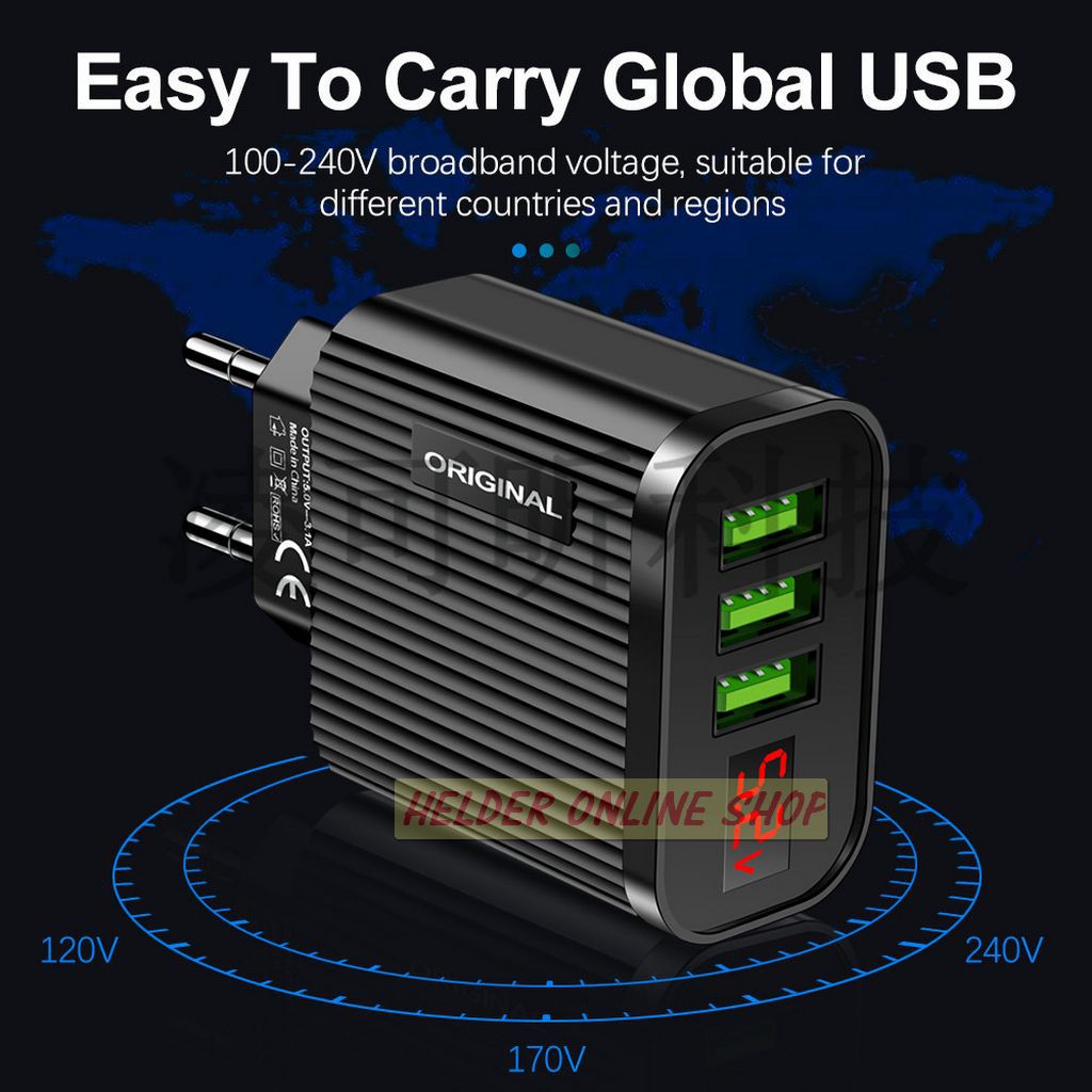 CHARGER 3 PORT LED