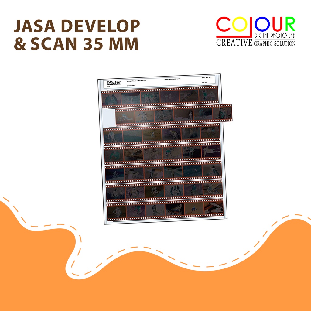 Develop Cuci Roll film 35 mm Colour / B & W (develop only)