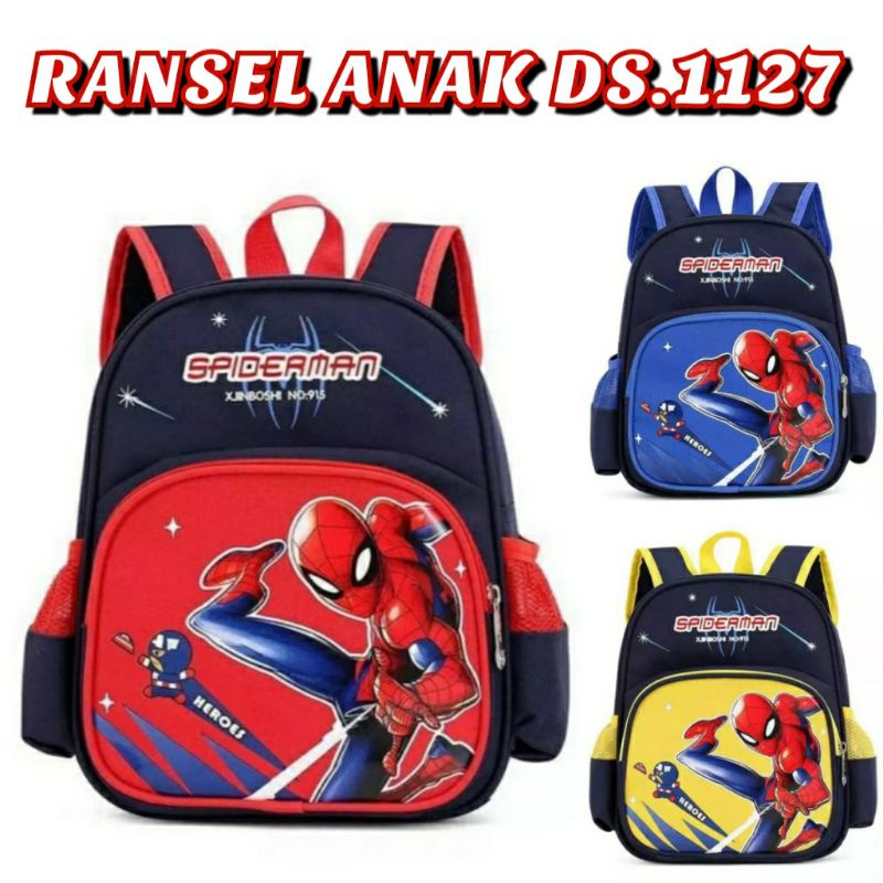 dem_sare / DS1127 SPIDERMAN Tas Ransel Anak Sekolah Laki - Laki TK SD Paud Karakter Tas Ransel Anak Sekolah Backpack Mini Motif