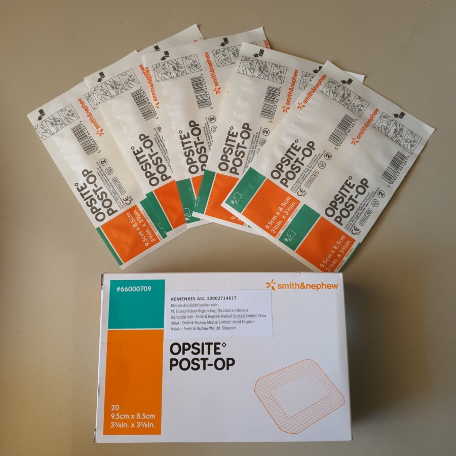 OPSITE POST OP 9,5 × 8,5 cm / Plester tahan air / Opsite Post-OP Perban Anti Air 9,5cm x 8,5cm