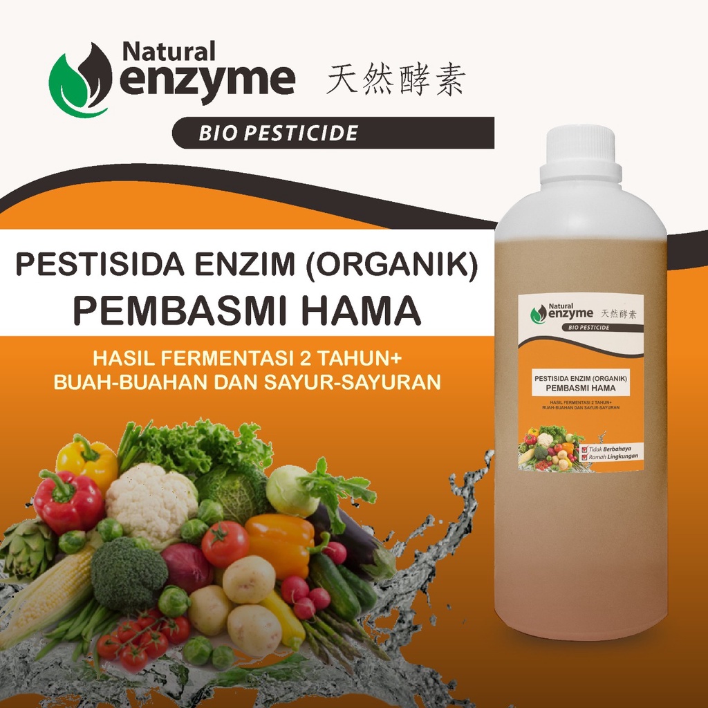 Organic Natural Enzyme Bio Pesticide Pembasmi Hama Kemasan 1 Liter Botol