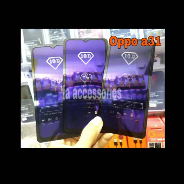 Tempered Glass Bluray Anti Blue Light Full 10D 99D Oppo A16 A16e A17 A77S e A11K A31 Screen Protector