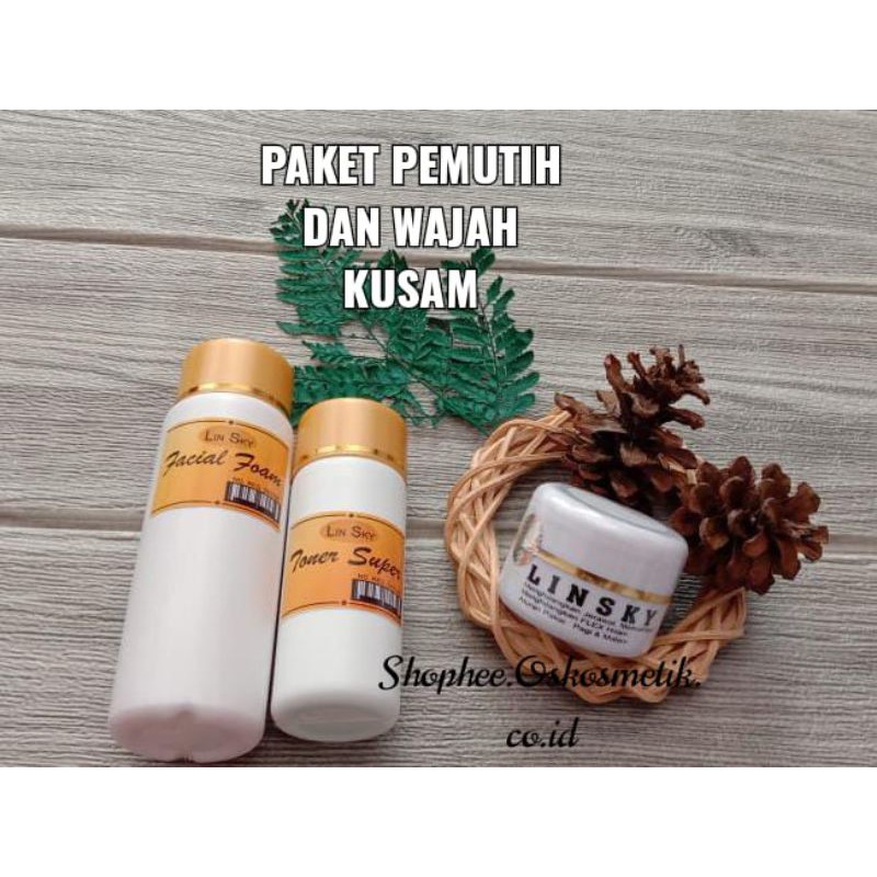 SEPAKET LINSKY PUTIH ORIGINAL 100% BERSEGEL DAN BERHOLOGRAM ORI