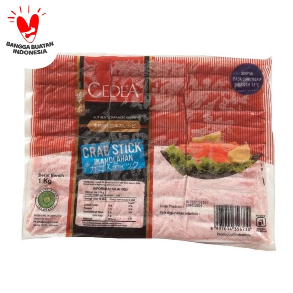 

Cedea Crab Stick 1 Kg Halal