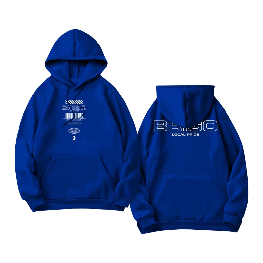 BRIGO Jumper Hoodie  Barcode Number II Sweater Hoodie BRIGO Sablon DTF Fleece Cotton M-XXL (Pria &amp; Wanita) Free stiker&amp;Gantungan Kunci