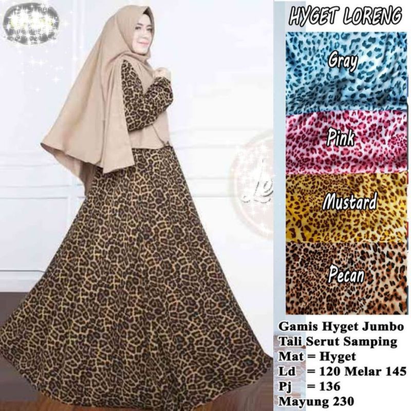 GAMIS JUMBO TALI SERUT SAMPING BAHAN HYGET