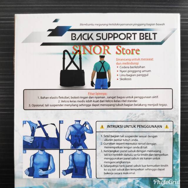 ORIGINAL back Support Belt Safety Belt GOSAVE Sabuk Penyangga Punggung dan Penahan Perut