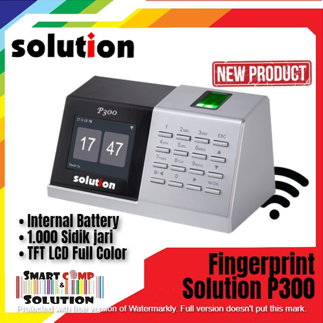 Fingerprint Solution P300 - Mesin Absensi Sidik Jari Wifi P-300