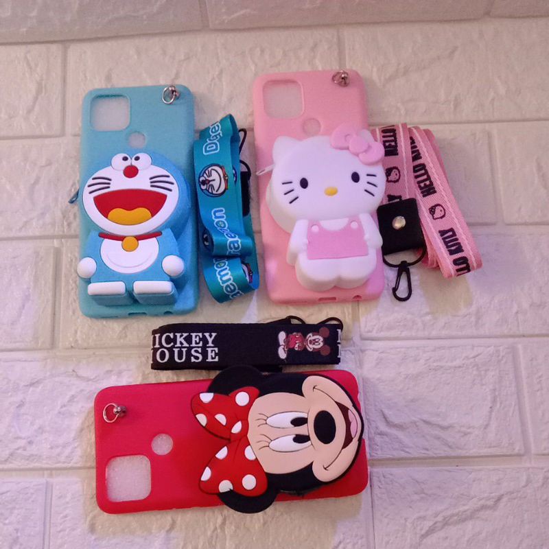 silikon hp oppo A15 A15s case gantungan dompet