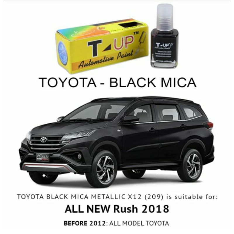 T-UP CAT OLES TOYOTA BLACK MICA X12 CONTOH CAT BLACK MICA TOYOTA CONTOH CAT HITAM VELOZ RUSH AVANZA