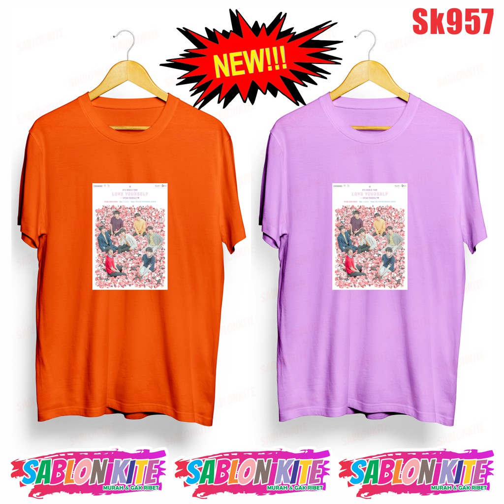 MURAH!!! KAOS KPOP POSTER LOVE YOUR SELF SK957 UNISEX COMBED 30S