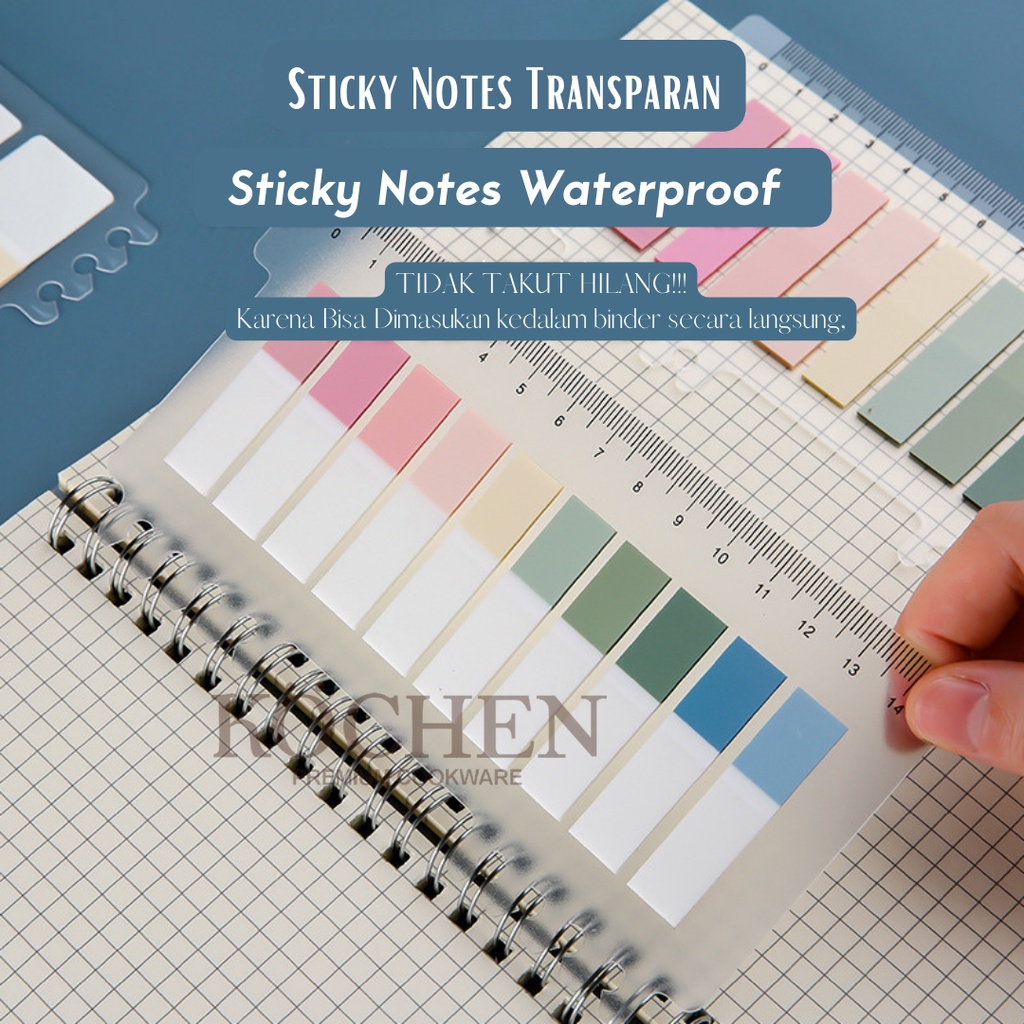 Morandi 200 Lembar Sheets Index Loose Leaf Sticky Notes Dengan Penggaris Office Note Pad Jurnal Aesthetic Fancy Color Lucu